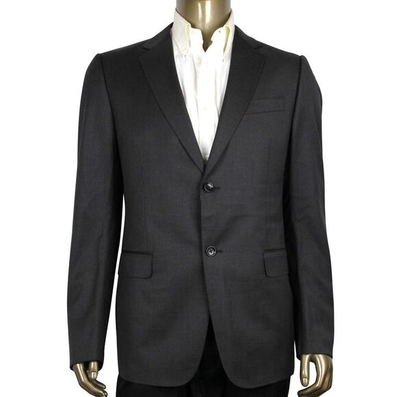 Gucci Men's Signoria Dark Brown Wool 2 Buttons Jacket (G 46 R/US 36 R)